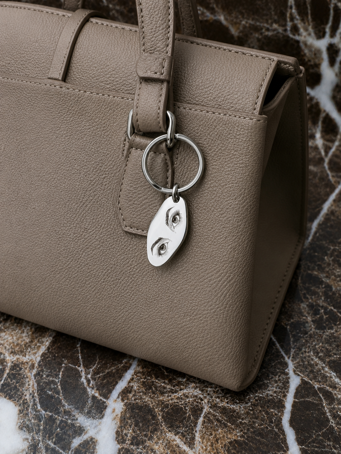 The Ovala Signature Keychain, Custom Engraved Keychain with Name or Photo