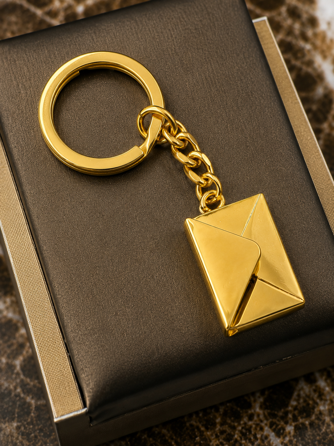 The Message Signature Keychain, Custom Engraved Envelope Keychain with Name or Photo