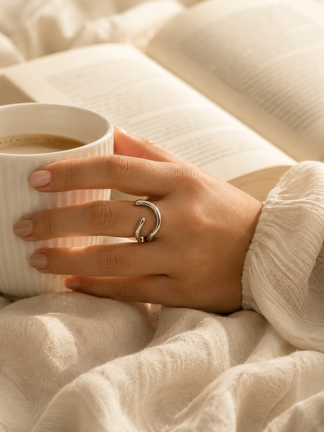 Ivy Promise Ring: Gold & Silver Twisted Band