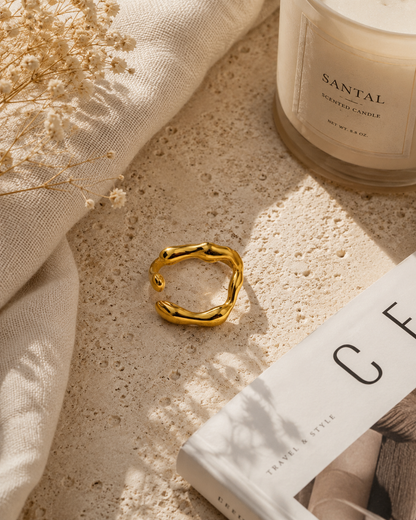 Ivy Promise Ring: Gold & Silver Twisted Band