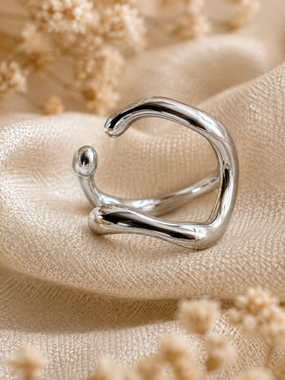 Ivy Promise Ring: Gold & Silver Twisted Band