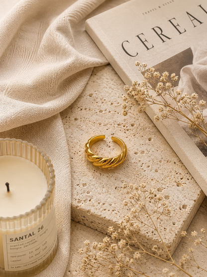 Everly Twist Ring: Gold & Silver Rope Ring