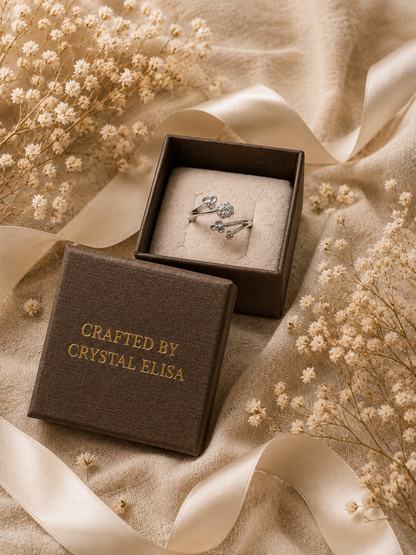 Eden Ring: Gold & Silver Floral Open Ring
