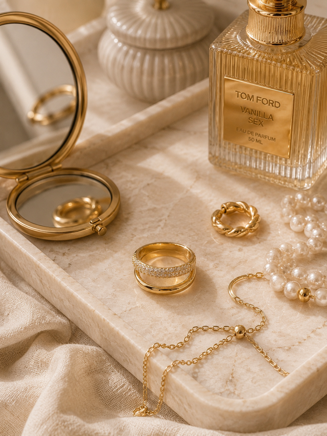 Marlowe Stack Ring: Gold & Silver Double Band Ring