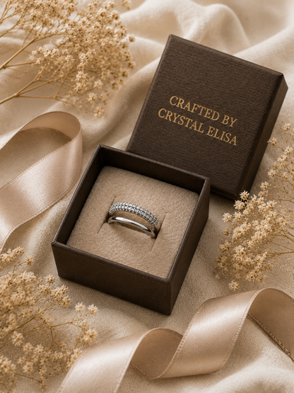 Marlowe Stack Ring: Gold & Silver Double Band Ring