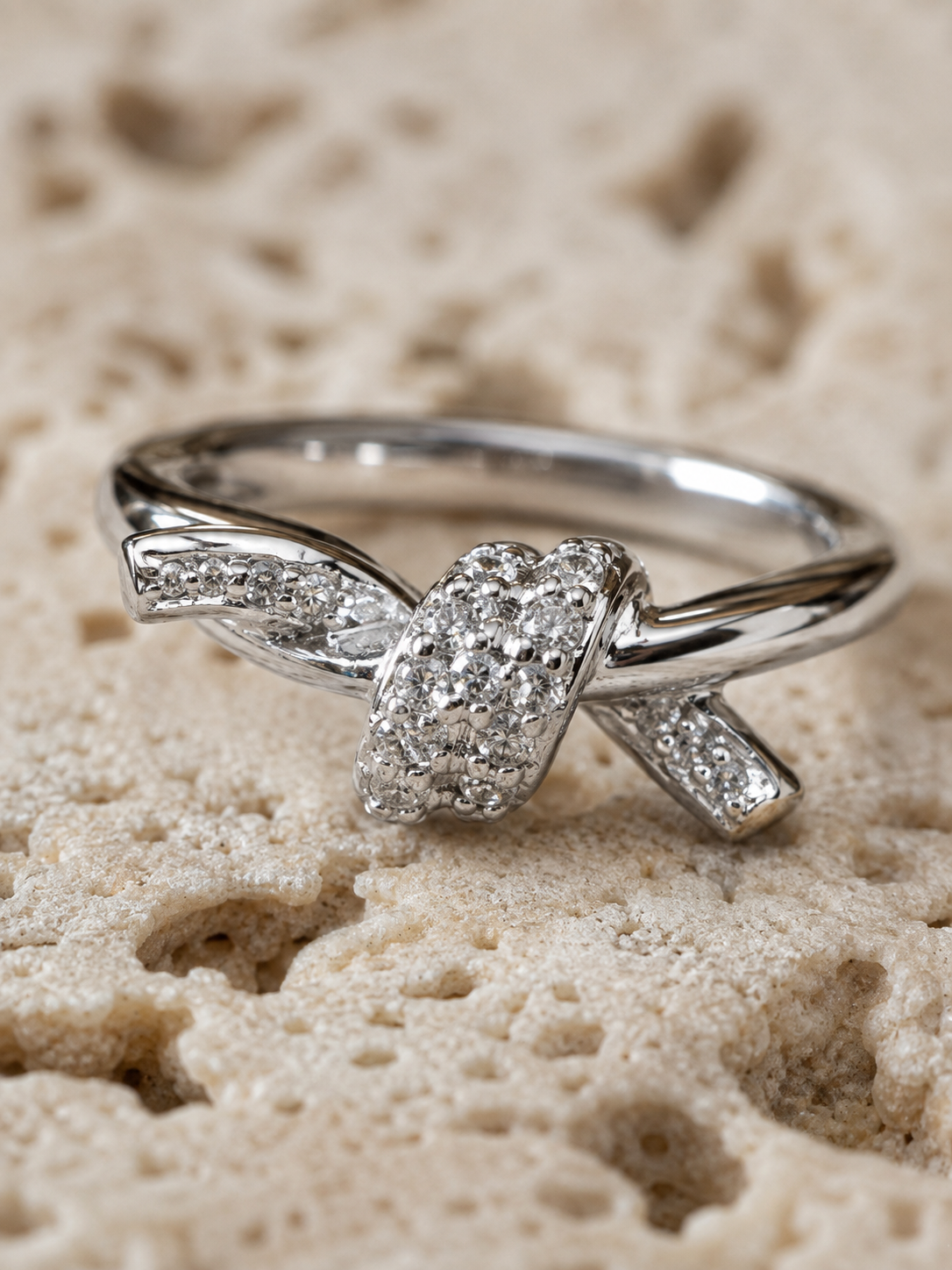 Willow Knot Adjustable Ring: Gold & Silver Crystal Knot Ring