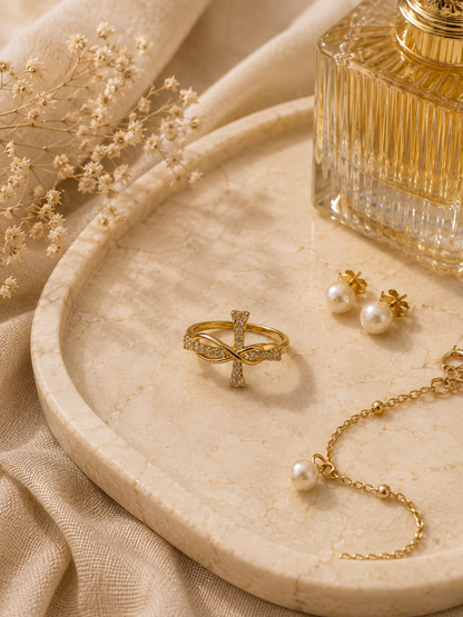 Horizon Cross Ring: Gold & Silver Christian Cross Ring