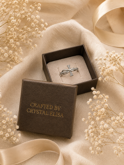 Horizon Cross Ring: Gold & Silver Christian Cross Ring