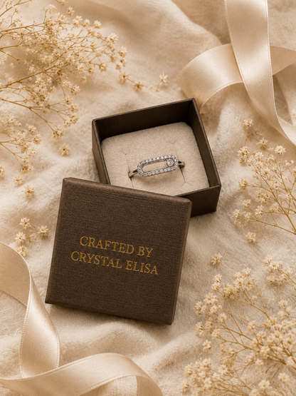 Opal Whisper Ring: Gold & Silver Oval Crystal Ring