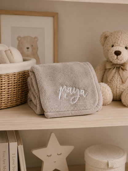 Personalized Baby Bear Hand Towel, Custom Baby Towel, Baby Shower Gift