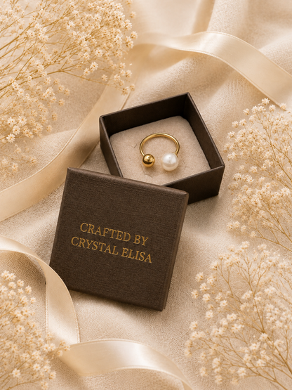 Florence Ring: Gold & Pearl Statement Ring