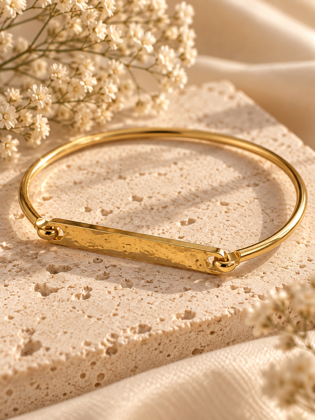Laurel Bangle: Personalized Gold, Silver & Rose Gold Bar Bracelet