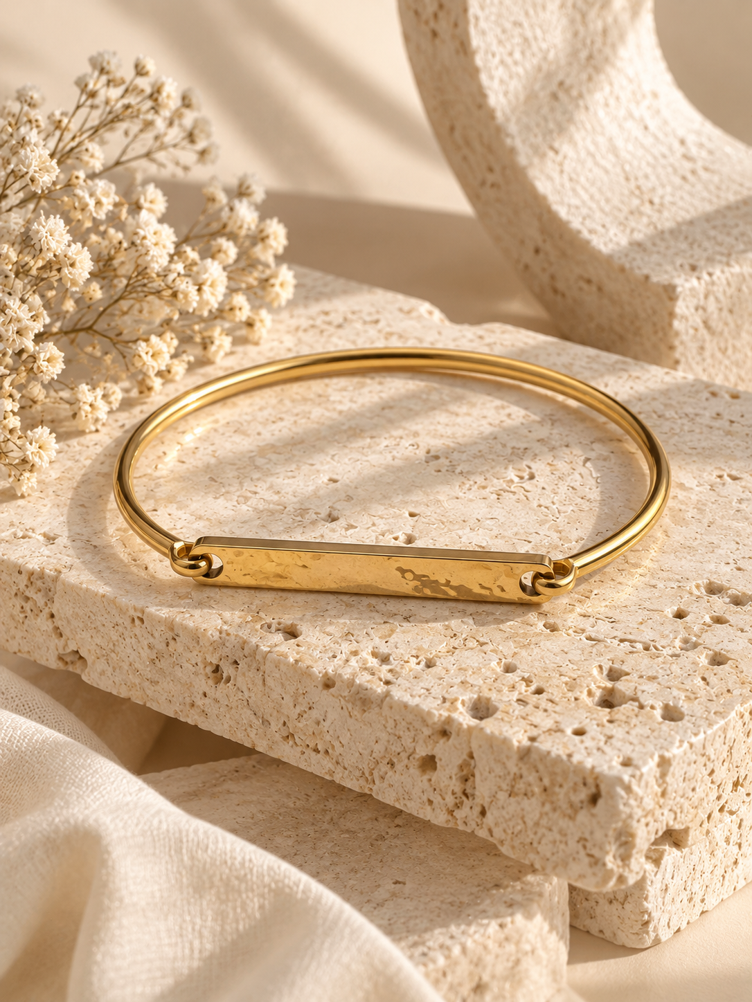 Laurel Bangle: Personalized Gold, Silver & Rose Gold Bar Bracelet