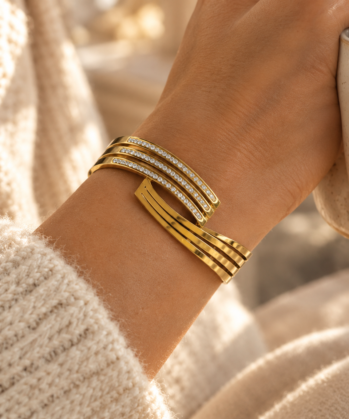 Riviera Bangle, Layered Statement Bracelet