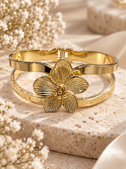 Magnolia Bangle, Floral Statement Bangle