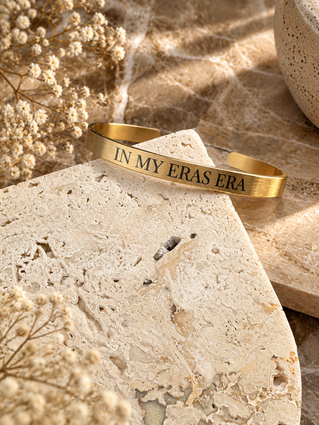 Amara Bangle, Personalized Engraved Cuff Bracelet