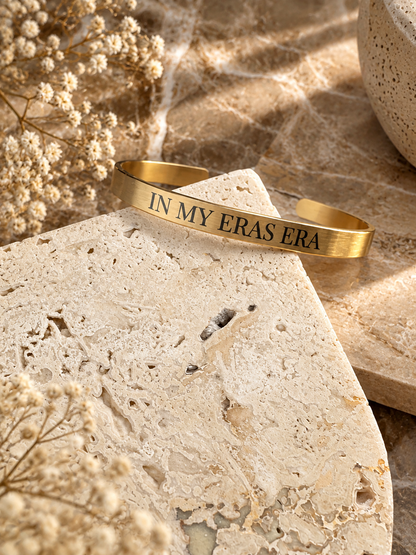 Amara Bangle, Personalized Engraved Cuff Bracelet