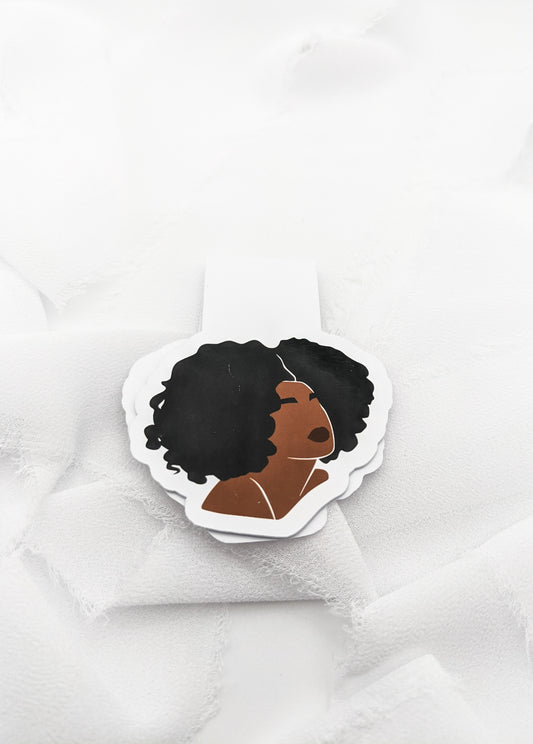 Black Woman Magnetic Bookmark