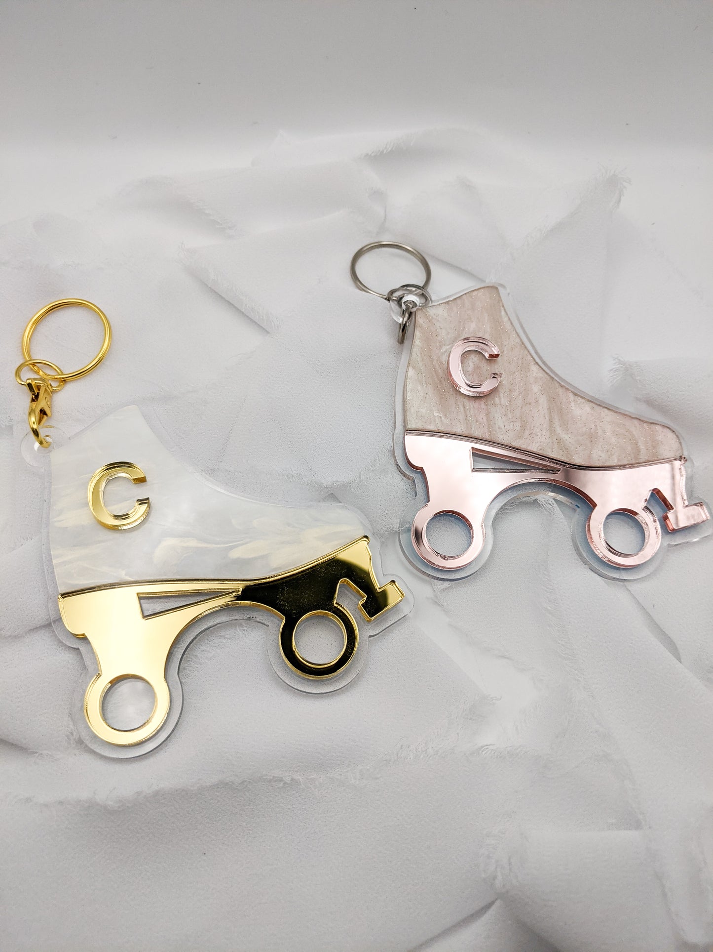 Custom Roller Skate Keychain with Initial