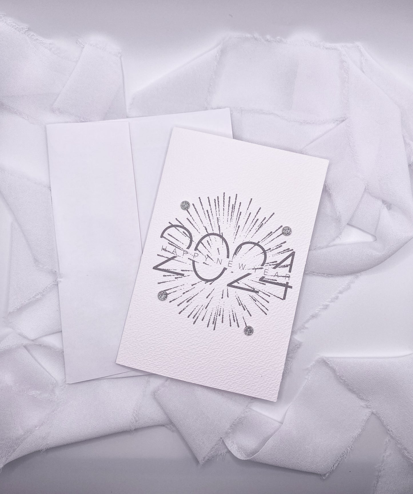 4”x6” Silver Happy New Year Card