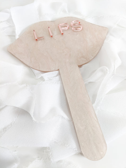 Custom Lip Tech Hand Mirror, Personalized Mirror for Lip Blush & PMU Artists