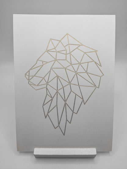 Geometric Foil Animal Art Prints