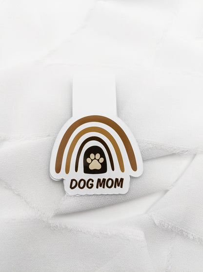 Dog Mom Rainbow Magnetic Bookmark