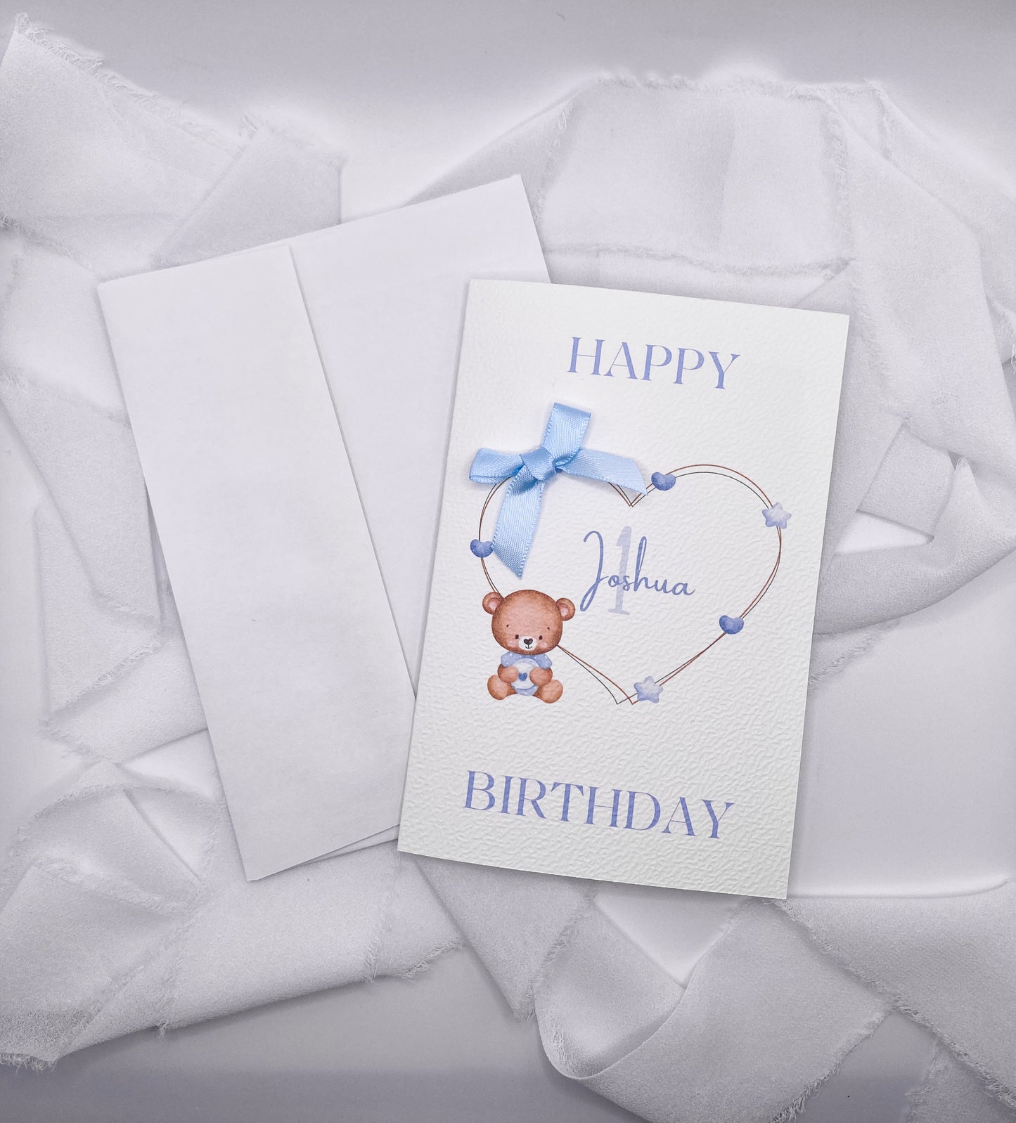 4”x6” Custom Blue Birthday Card