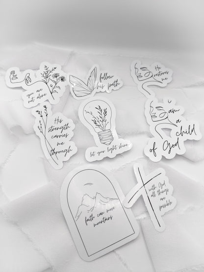 Bible Line Art Sticker Pack