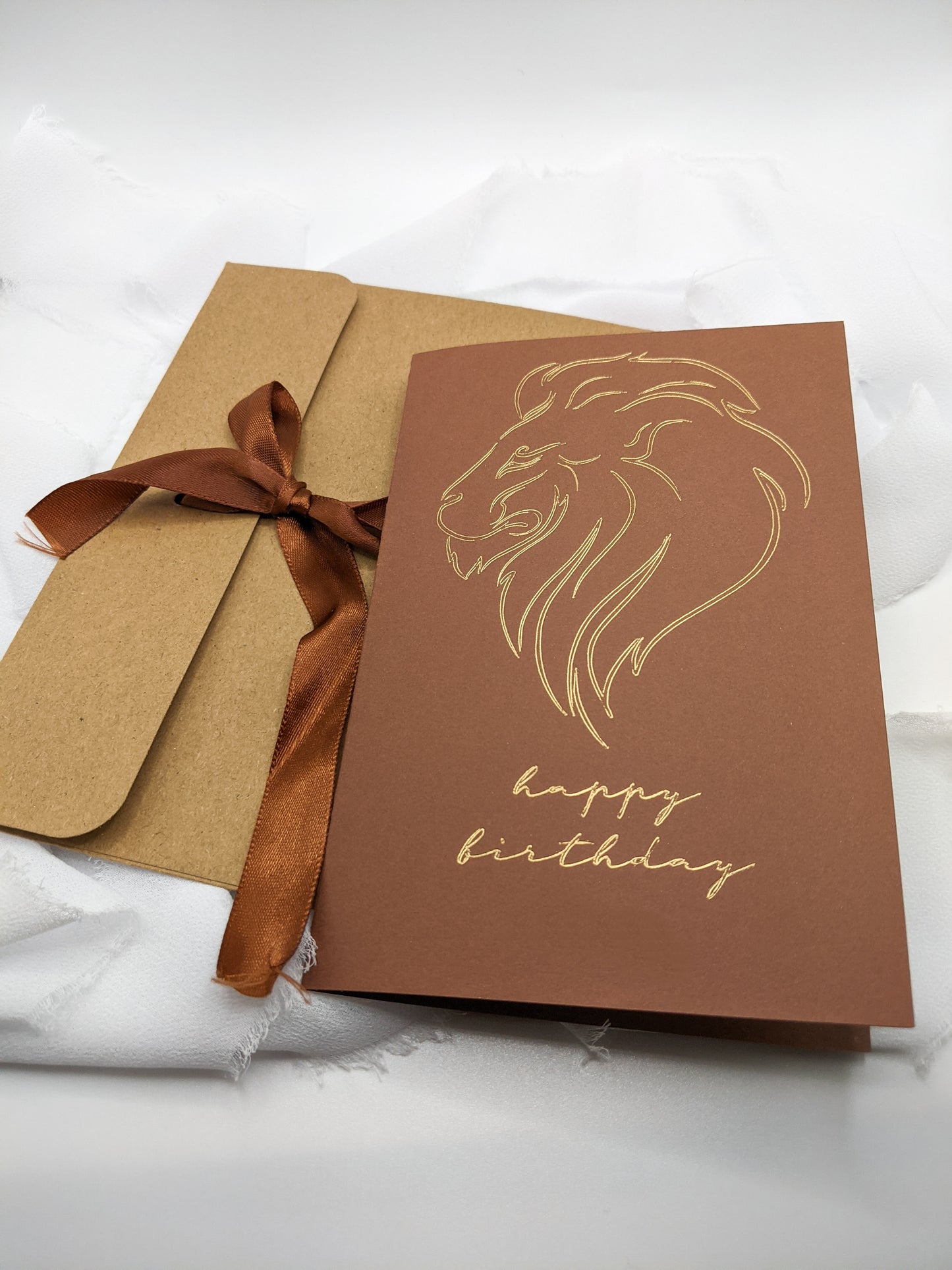 4”x6” Lion Happy Birthday Foil Card