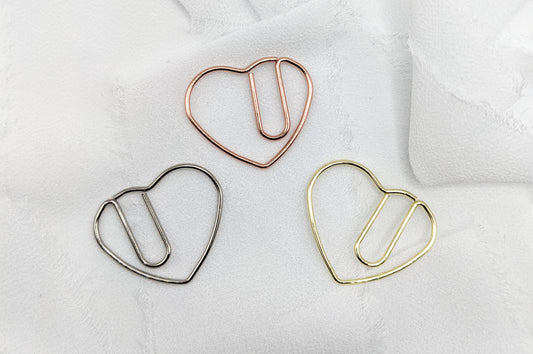 Set of 3, With Love Paper Clips