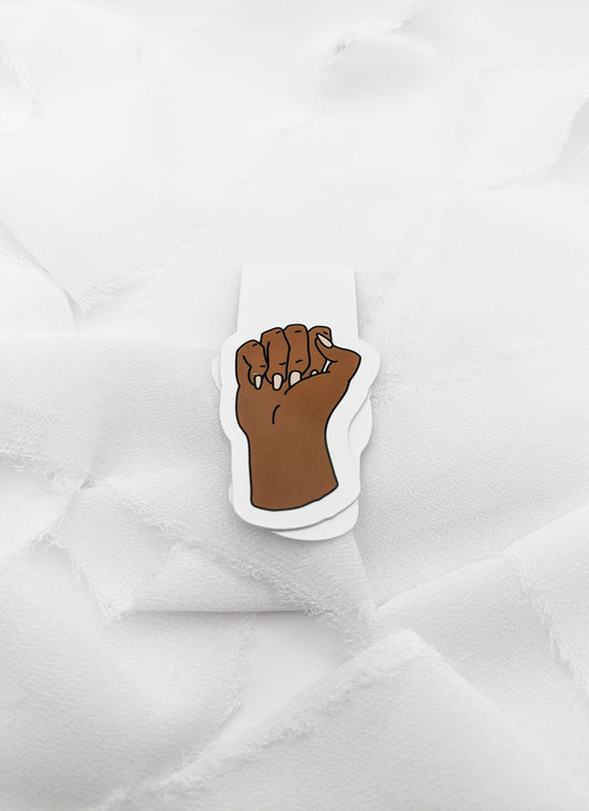 Black Power Fist Magnetic Bookmark