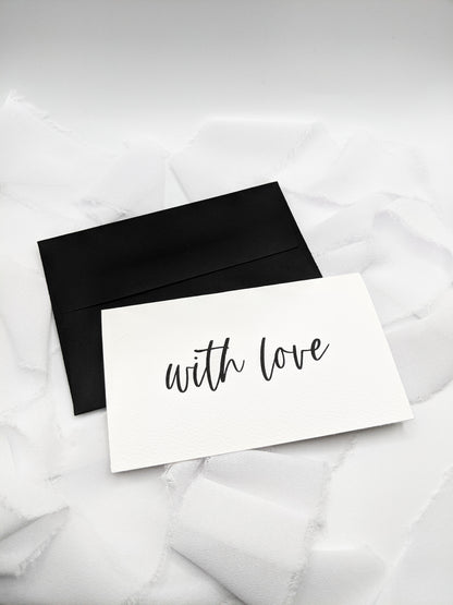 Set of 5, 5"x3" With Love Cards