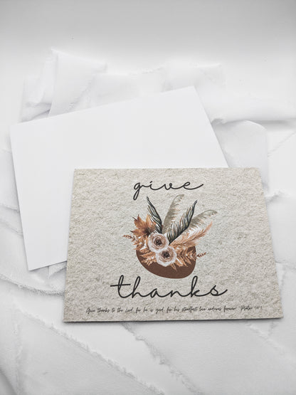 Set of 5, Christian Thanksgiving Greeting Card