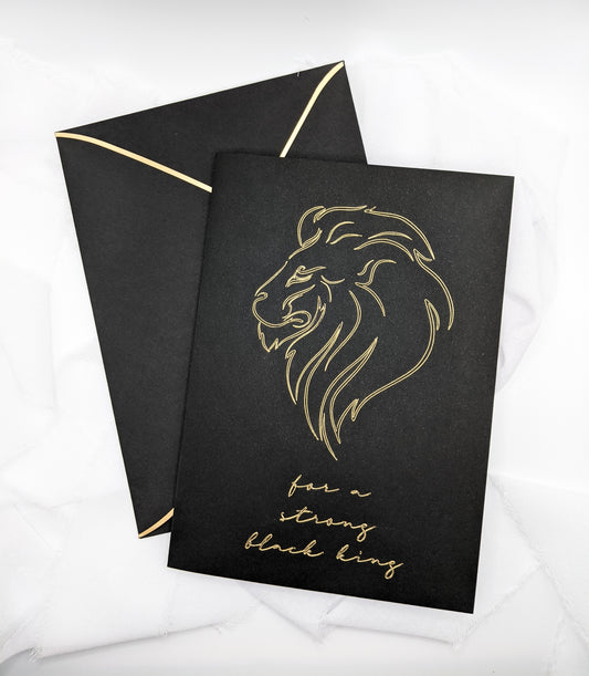 5”x7” Black King Foil Card