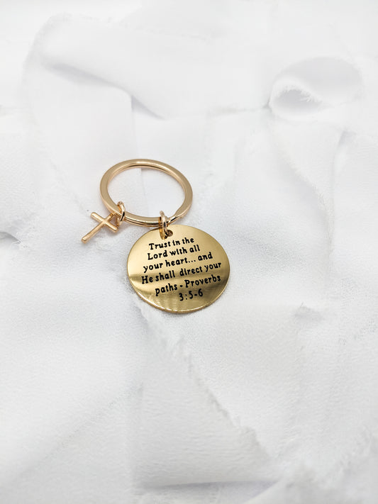 Trust in the Lord Religious Keychain