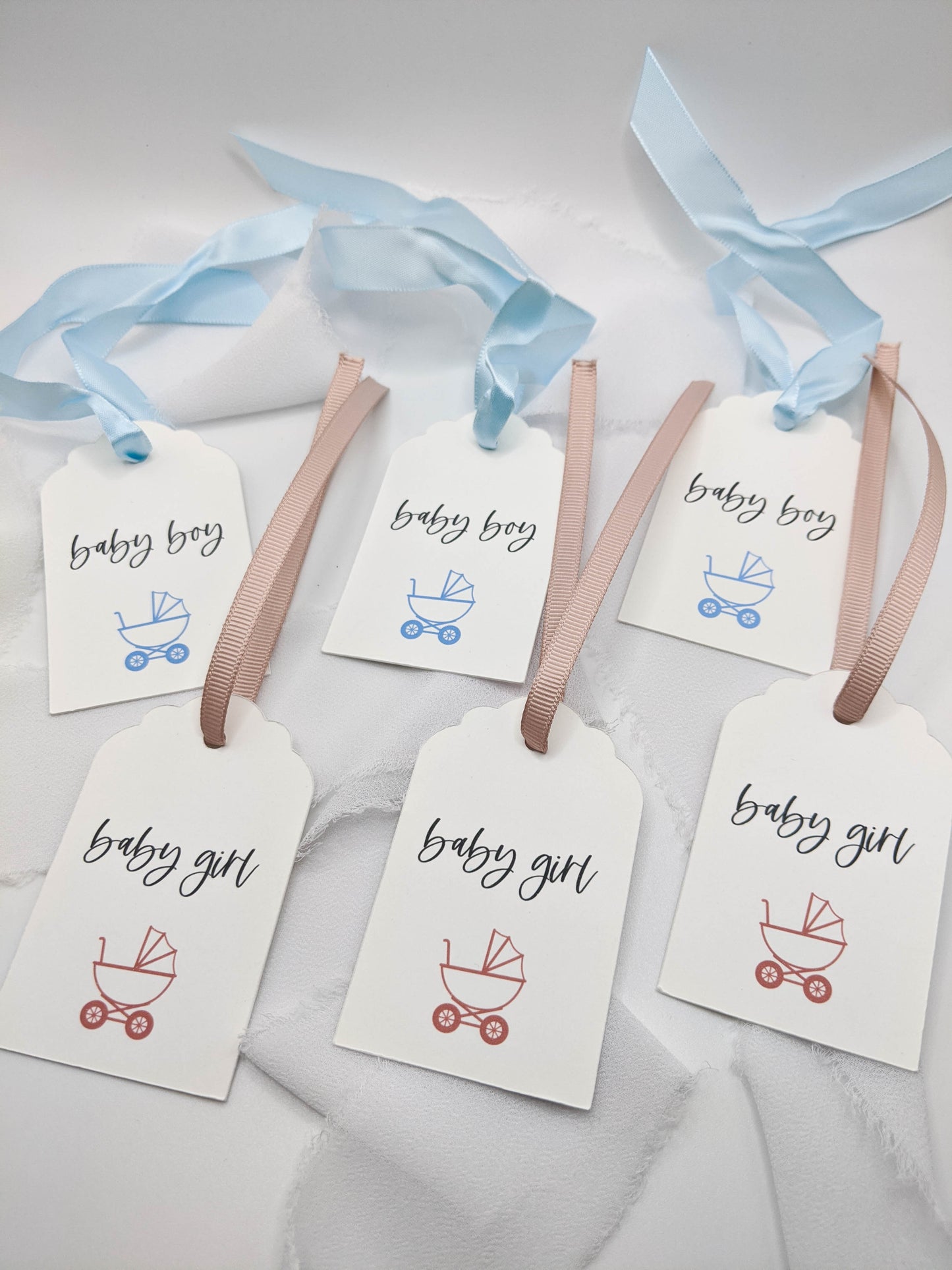 Set of 9, Baby Shower Gift Tags