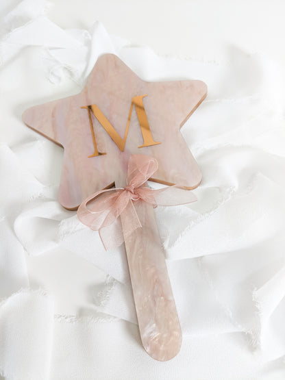 Personalized Star Hand Mirror, Handheld Vanity Mirror for Girls’ Dress Up