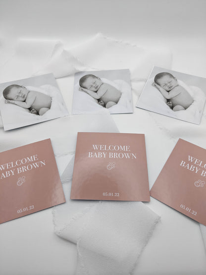 Set of 9, Baby Welcome Cards