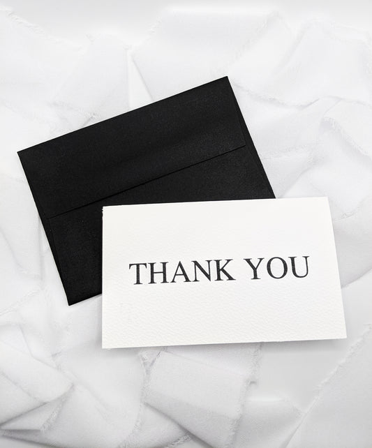 Set of 5, 5"x3" Thank You Cards