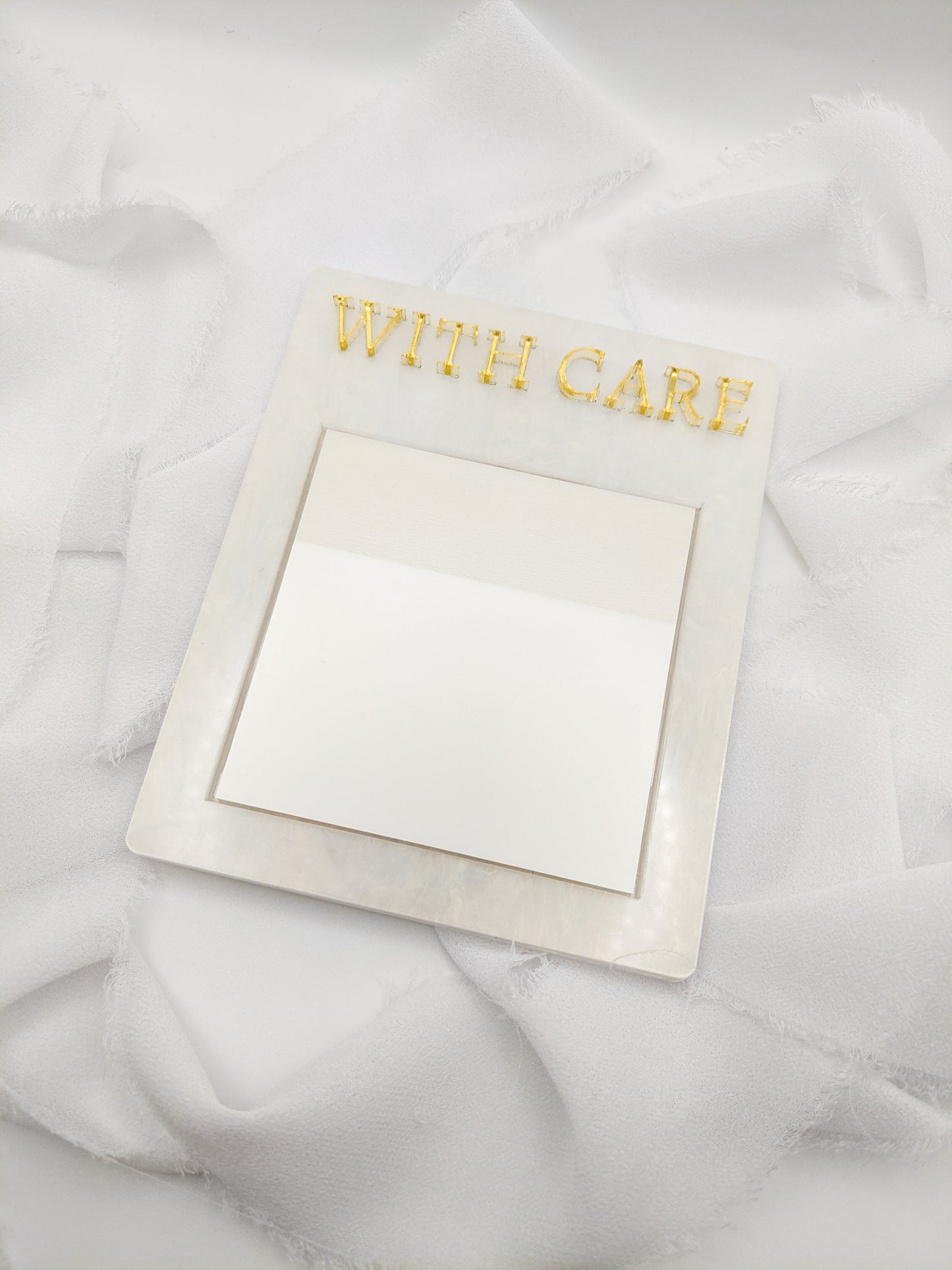 Custom Name Acrylic Post-It Holder, Personalized Desk Organizer & Sticky Note Holder for Office or Teacher Gift