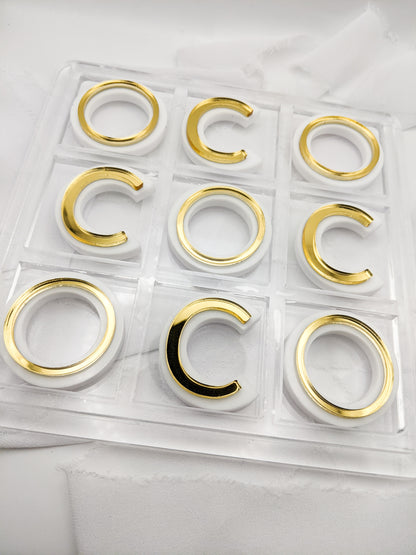 Custom Initials Acrylic Tic Tac Toe Game, Personalized Wedding Gift