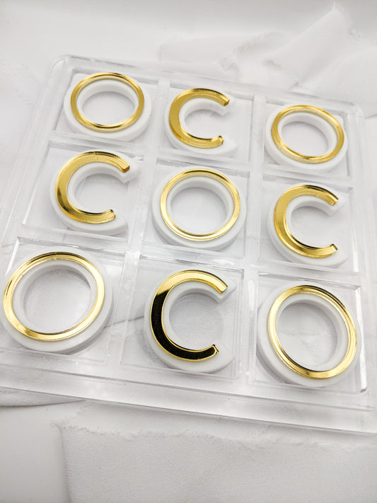Custom Initials Acrylic Tic Tac Toe Game, Personalized Wedding Gift