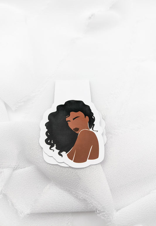 Black Woman Magnetic Bookmark