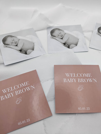 Set of 9, Baby Welcome Cards