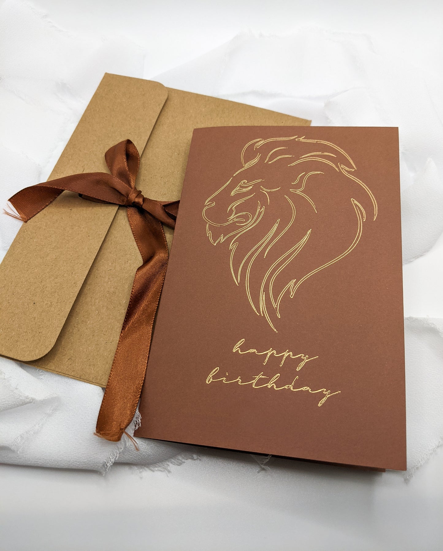 4”x6” Lion Happy Birthday Foil Card