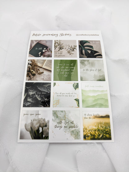 Set of 6, Mini Bible Journaling Sticker Sheets