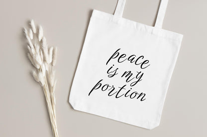 Peace Is My Portion Tote Bag