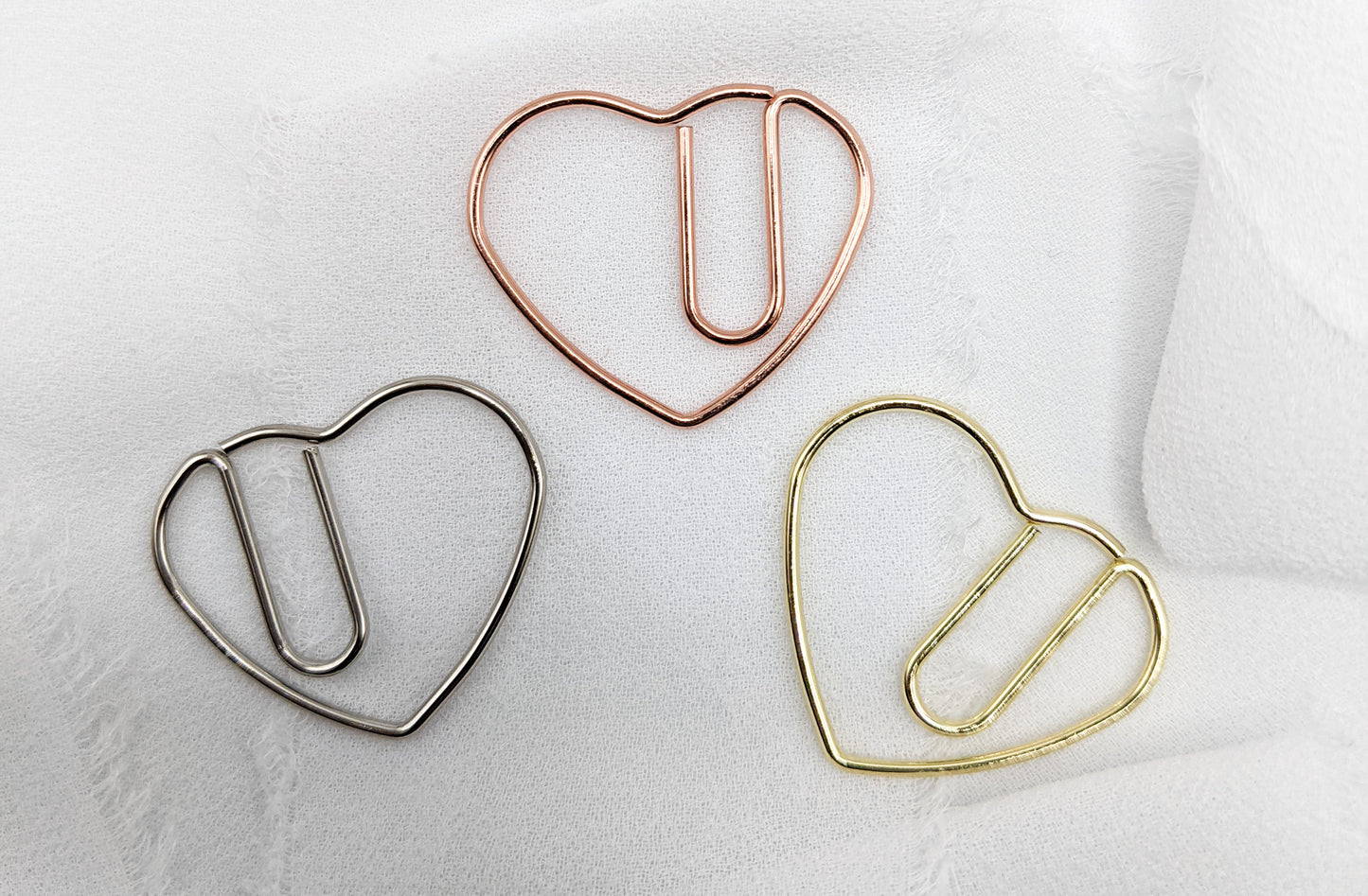 Set of 3, With Love Paper Clips