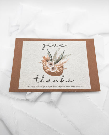 Set of 5, Christian Thanksgiving Postcard